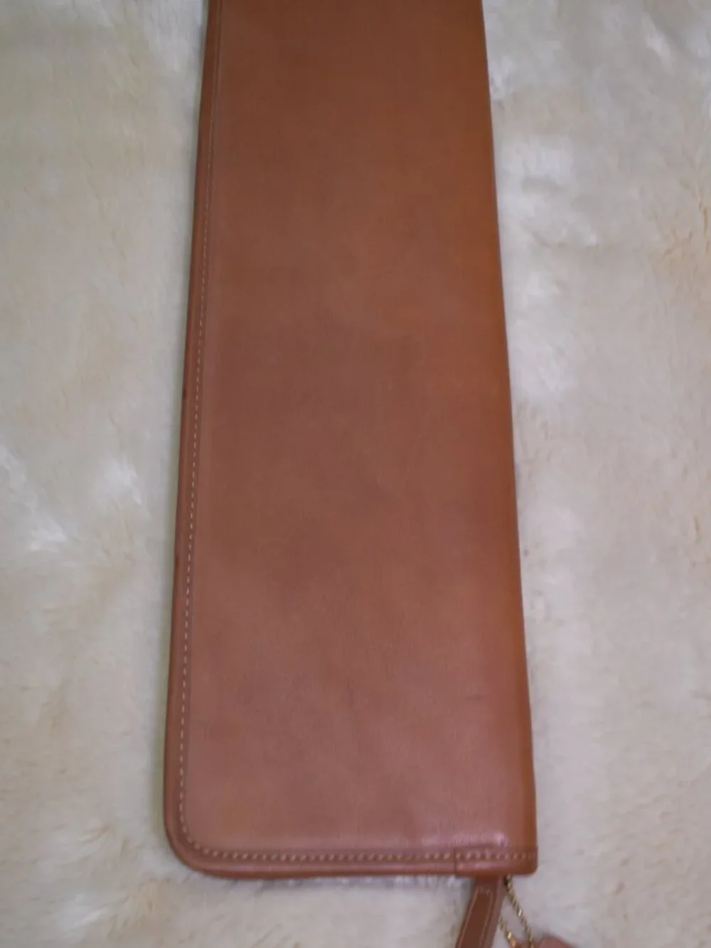 Coach Vintage Leather Tie Case Zip Travel Organizer Brown Leather Portfolio